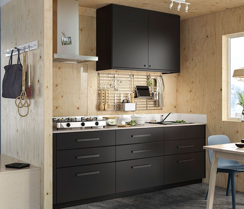The presence of wood with black