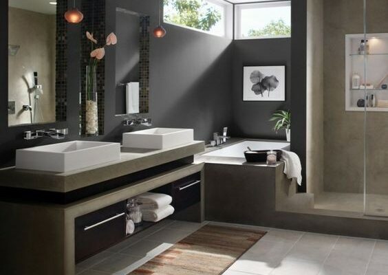 Decoratiuni interioare in nuantele gri si maro 2019
